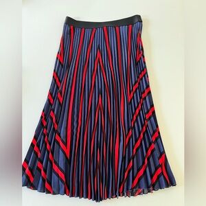 H&M striped and starburst pleat skirt